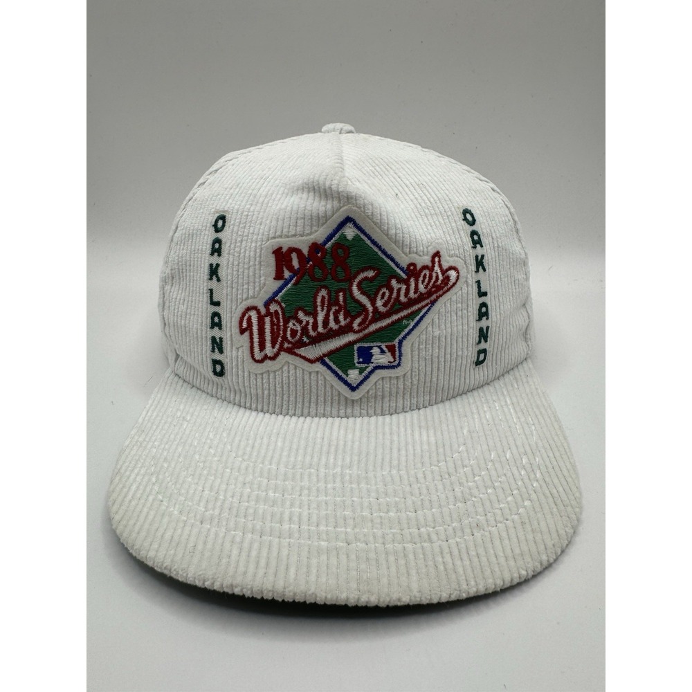 NWT VTG 1988 Oakland Athletics World Series Corduroy Snapback Hat MLB
